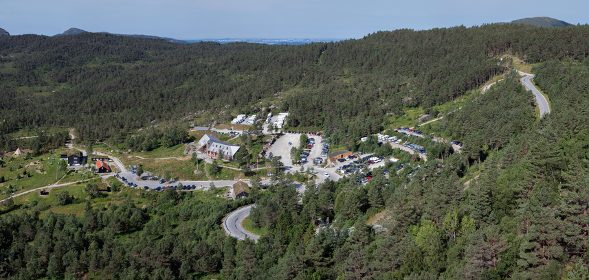 Preikestolen Fjellstue and parking lot (Jorpeland, Norway)
