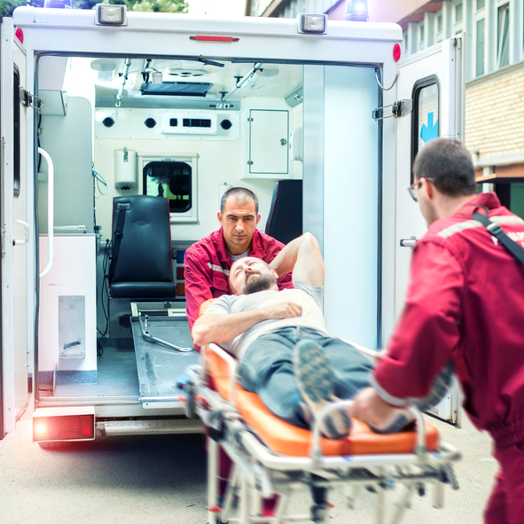 Rescue Team Providing First Aid